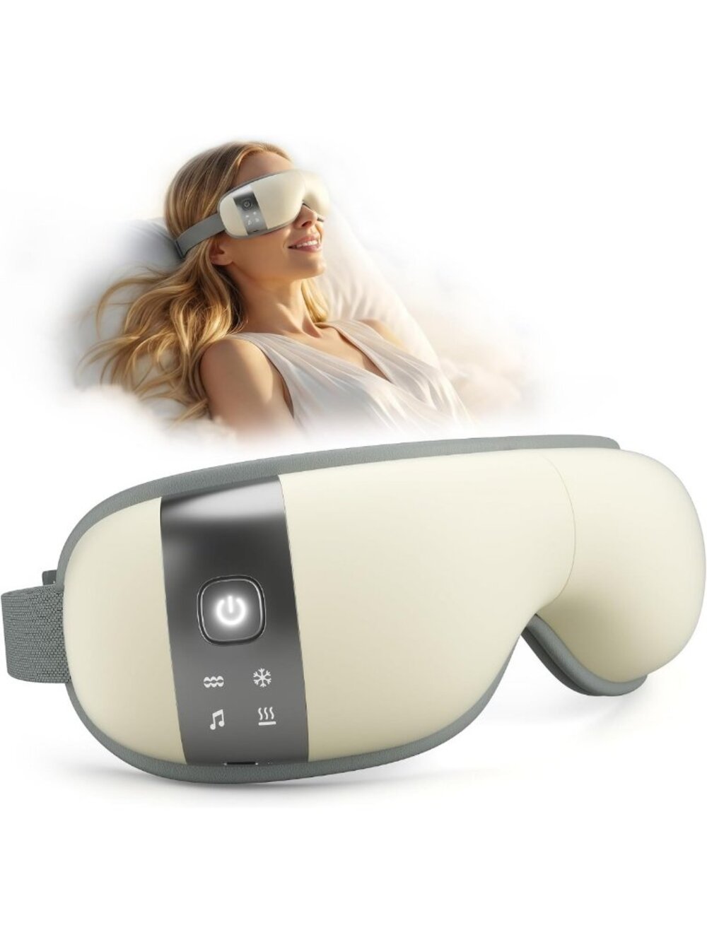 Ultra-Quiet Eye Massager with Heat & Cooling - Relaxation & Stress Relief